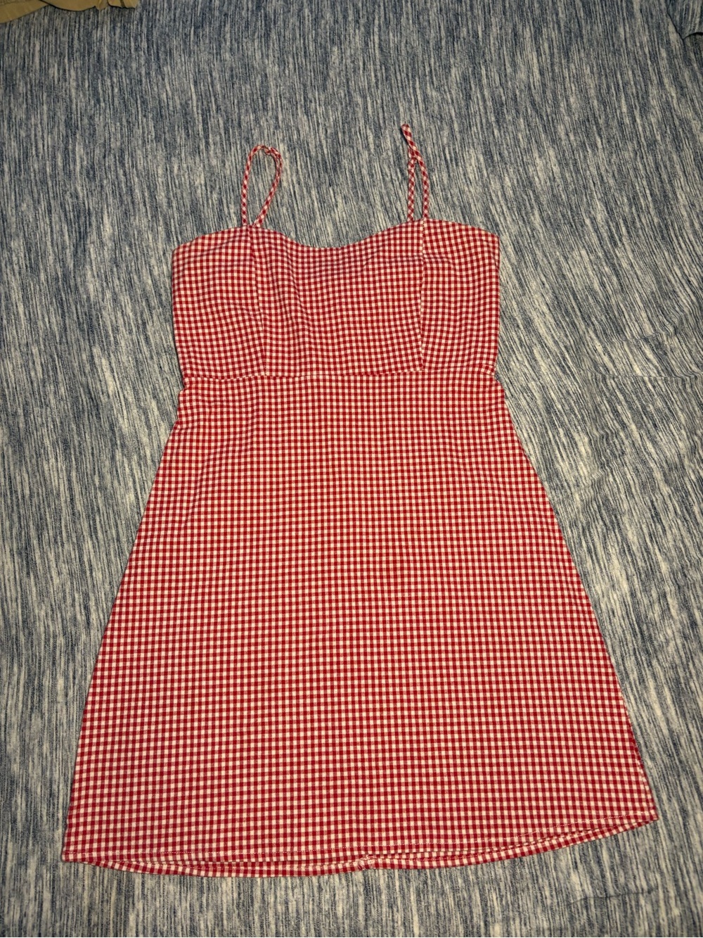 Brandy Melville Red Gingham Mini Dress